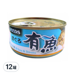惜時 有魚貓餐罐 貓副食罐頭, 鮪魚+吻仔魚, 170g, 12罐