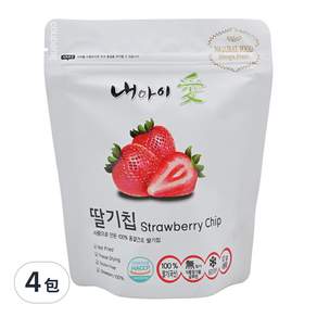 Naeiae 水果乾 草莓 1歲以上, 12g, 4包