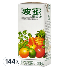 波蜜 果菜汁, 330ml, 144入