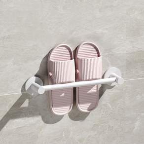 無孔市場自黏現代拖鞋室內拖鞋浴室鞋架掛架30cm, 白色, 1個