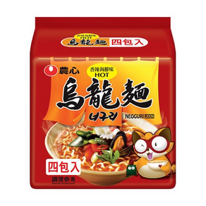 NONGSHIM 農心 烏龍麵 香辣海鮮味 4入, 480g, 1袋