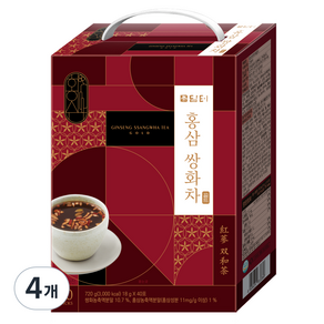 Damteo 紅參雙花茶, 18g, 40包, 4盒