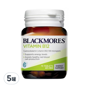 BLACKMORES 澳佳寶 維他命B12, 75顆, 5罐