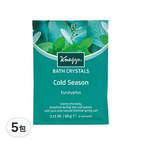 Kneipp 克奈圃 原始鹽泉浴鹽 尤加利精油, 60g, 5包