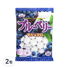 EIWA 夾心棉花糖 藍莓味, 65g, 2包