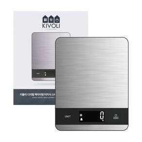 Kivoli數位背光觸控式不鏽鋼廚房電子秤, 混色, 單品, 1kg