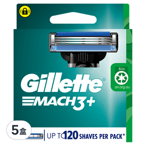 Gillette 吉列 Mach3 鋒速系列刮鬍刀頭, 8個, 5盒