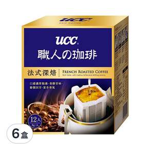 ucc 法式深焙濾掛式咖啡, 8g, 12包, 6盒