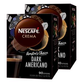 NESCAFE 雀巢咖啡 Crema美式黑咖啡粉隨身包, 1.2g, 90條, 2盒