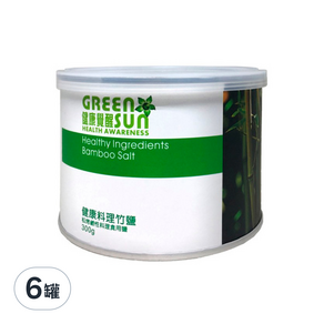 GREEN SUN 綠太陽 健康料理竹鹽, 300g, 6罐
