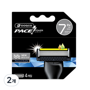 Dorco PACE POWER 7 剃須刀片, 4入, 2個