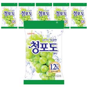 LOTTE 樂天 青葡萄果汁糖, 323g, 6包