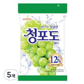 LOTTE 樂天 青葡萄果汁糖, 323g, 5個