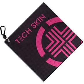 Techskin 簽名磁鐵高爾夫毛巾, 黑色 螢光粉, 1個