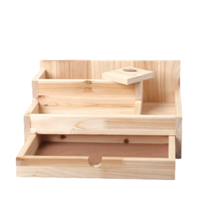 100SU 多用途木質收納盒抽屜式, Natural, 1個