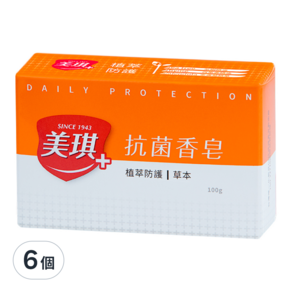 美琪 天然抗菌香皂 草本 100g, 6個