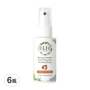 HH 草本新淨界 私密潔淨舒緩噴霧 甜蜜荔枝, 50ml, 6瓶