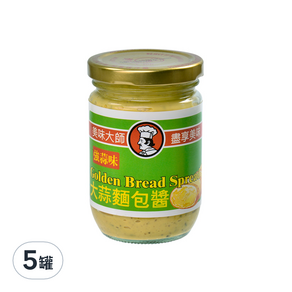 CHEF'S CHOICE 美味大師 大蒜麵包醬強蒜味, 220g, 5罐
