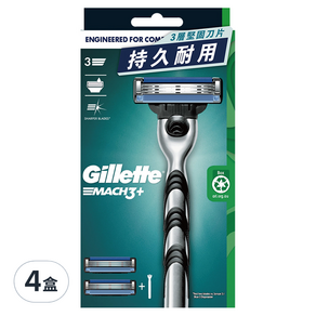 Gillette 吉列 Mach3 鋒速系列刮鬍刀組, 4盒