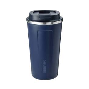 SAEMMI 316真空隨行咖啡杯, 藍, 350ml, 1個
