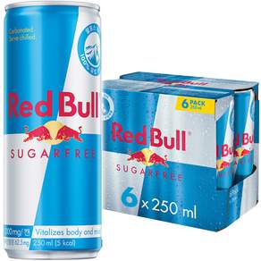 Red Bull 紅牛 能量飲 無糖, 250ml, 6罐