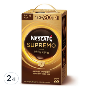 NESCAFE 雀巢咖啡 SUPREMO 原味即溶咖啡, 11.7g, 200條, 2盒