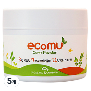 Ecomu玉米粉, 80g, 5個