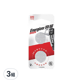 Energizer 勁量 鈕扣型鋰電池2025 3V, 2顆, 3組