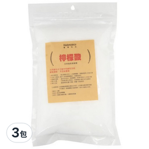 MasterClean 潔屋選物 環保清潔劑檸檬酸, 600g, 3包