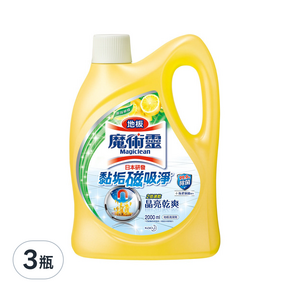 Kao 花王 Magiclean 魔術靈 地板清潔劑 鮮採檸檬, 2L, 3瓶