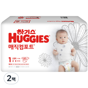 HUGGIES 好奇 Magic Comfort 舒適黏貼型尿布, 第1階段, 120片