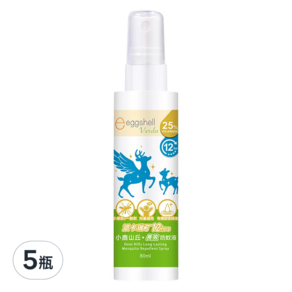 eggshell Verda 小鹿山丘 12H長效防蚊液, 80ml, 5瓶