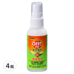 OFF! 歐護 噴霧式防蚊液 植物精萃 2oz, 56g, 4瓶