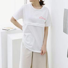 PANG PANG SHOP 孕婦英文印花短袖T恤