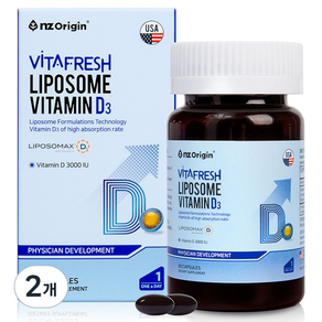 nz Origin Vita Fresh脂質體維他命D3補充膠囊, 60顆, 2罐