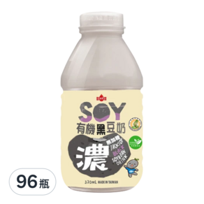 正康 有機無糖黑豆奶, 330ml, 96瓶