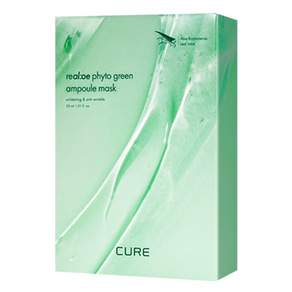 Kim Jeong-moon Aloe Lassence Loe Cure Real Aloe Phyto Green Ampoule Mask 300ml, 10片, 1個