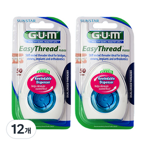 Gum Easy Thread 牙線 3200B, 1入, 12個