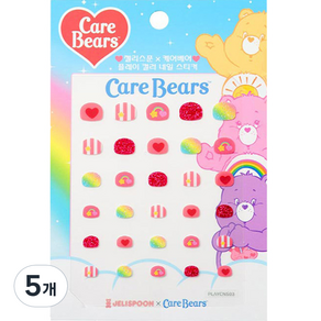 JELISPOON Care Bears孩童玩彩指甲貼, 5個, 01 公主夢