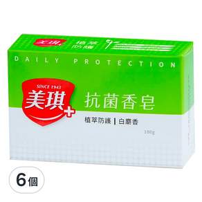 美琪 抗菌香皂 植萃防護 白麝香, 100g, 6個