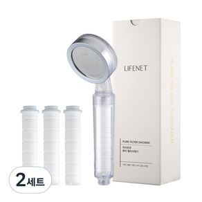 LIFENET 純淨過濾花灑+身體過濾器4件套, 2組