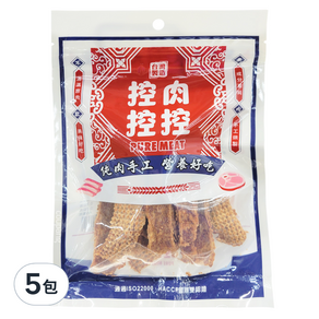 控肉控控 寵物肉乾, 羊肉厚片, 80g, 5包