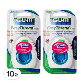 Gum Easy Thread 牙線 3200B, 1入, 10個