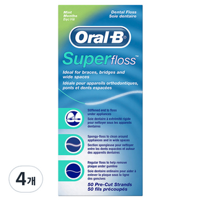 Oral-B 歐樂B SuperFloss 牙線, 4個, 50件