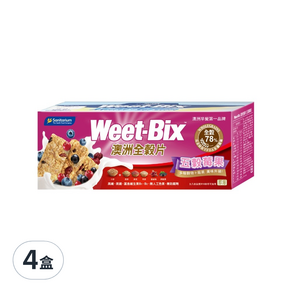 Weet-Bix 澳洲全穀片 五穀莓果, 450g, 4盒