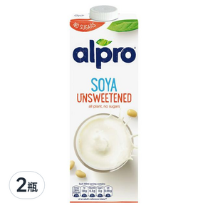 alpro 無糖豆奶, 1L, 2瓶