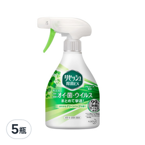 Kao 花王 Resesh 布製品消臭抑菌芳香噴霧, 香草香, 370ml, 5瓶