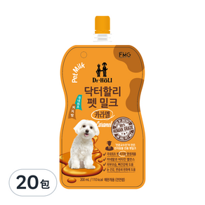 Dr.HoLI 活力博士 全齡犬 寵物奶, 焦糖, 200ml, 20包