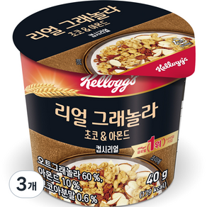 Kellogg's 家樂氏 巧克力杏仁格蘭諾拉麥片, 3個, 40g