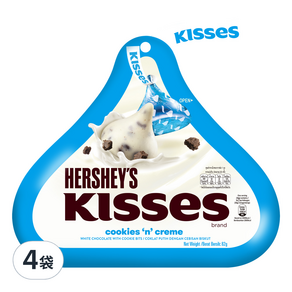 HERSHEY'S 好時 KIsses 水滴巧酥白巧克力, 82g, 4袋